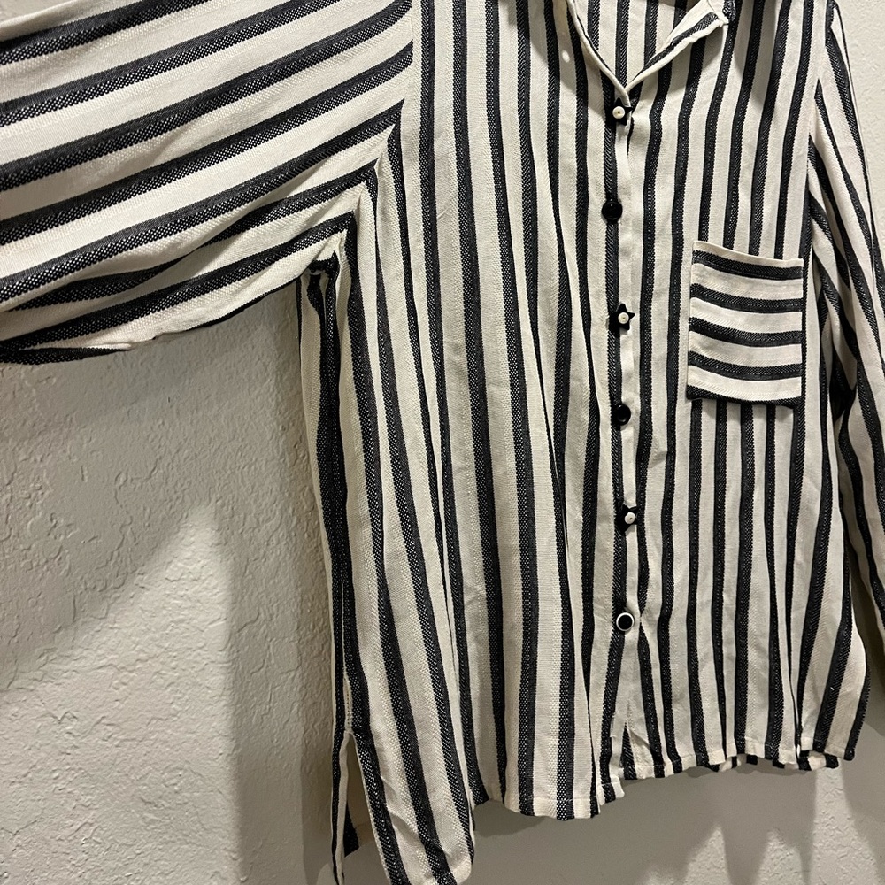 Astars Button Down Stripped Top - image 5